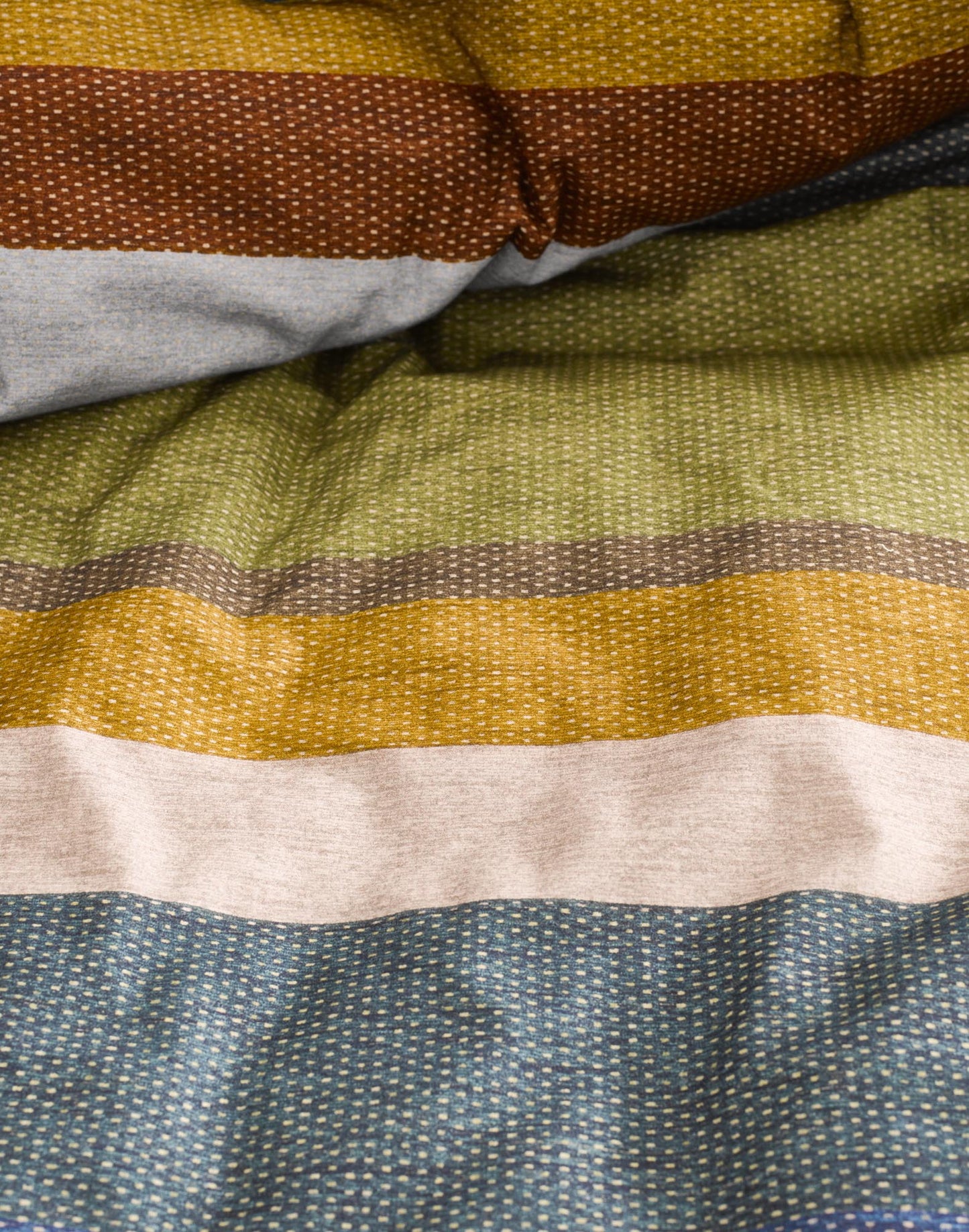 Detaildarstellung der Essenza Baumwoll-Flanell Bettwaesche Modell Kim Green.