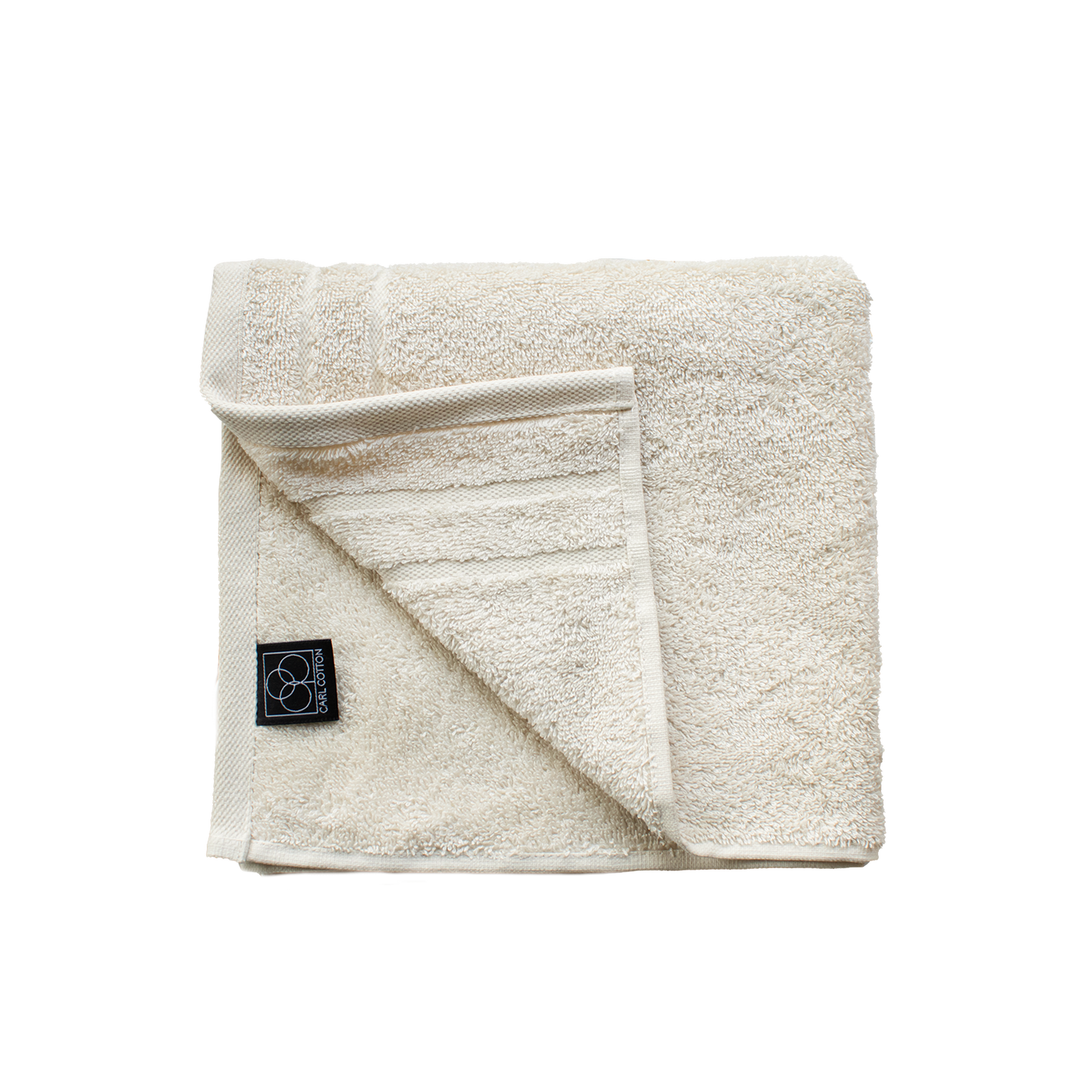 Ein Handtuch von CARL COTTON aus 100 Prozent Baumwolle in der Groesse 50x100cm. Farbe Beige. Modell Trend Leinen.