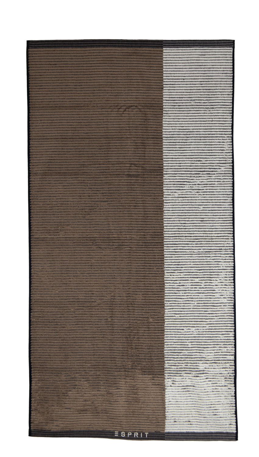 Ein Duschtuch von ESPRIT aus 100 Prozent Baumwolle in der Groesse 70x140cm. Farbe Braun. Modell Bloki Oatmeal.