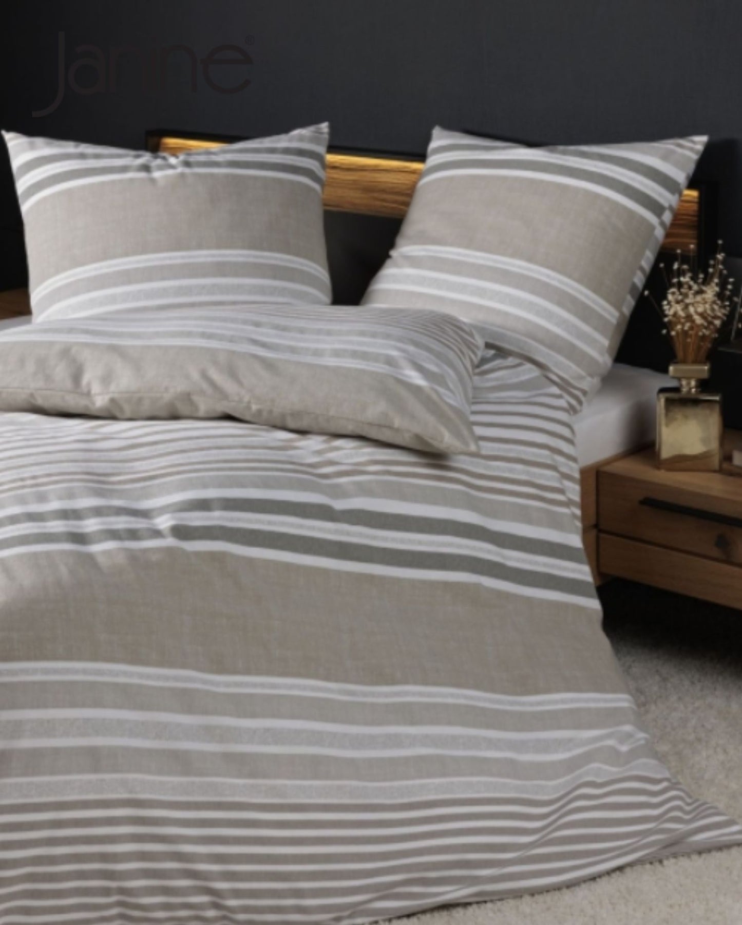 Mako-Satin Bettwäsche | Janine Design | Palermo | Beige | 31174/07