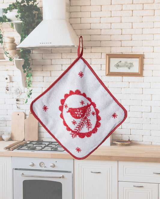 Hitzebeständiger Topflappen |  Vogel | 22x22cm