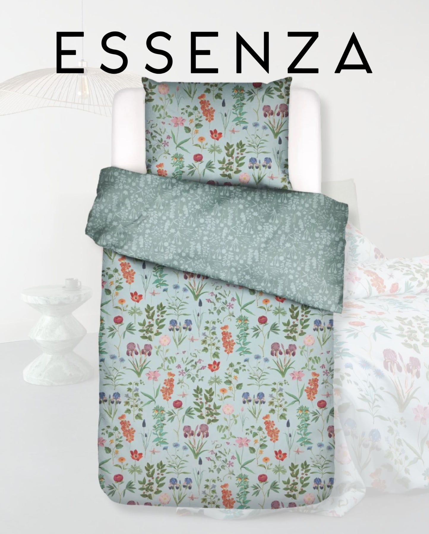 Satin bed linen ESSENZA Meryl Pure Olive 