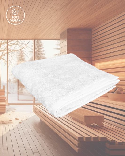 Saunatuch | Vegan Home | Weiß | 100x200cm | Bio-Baumwolle