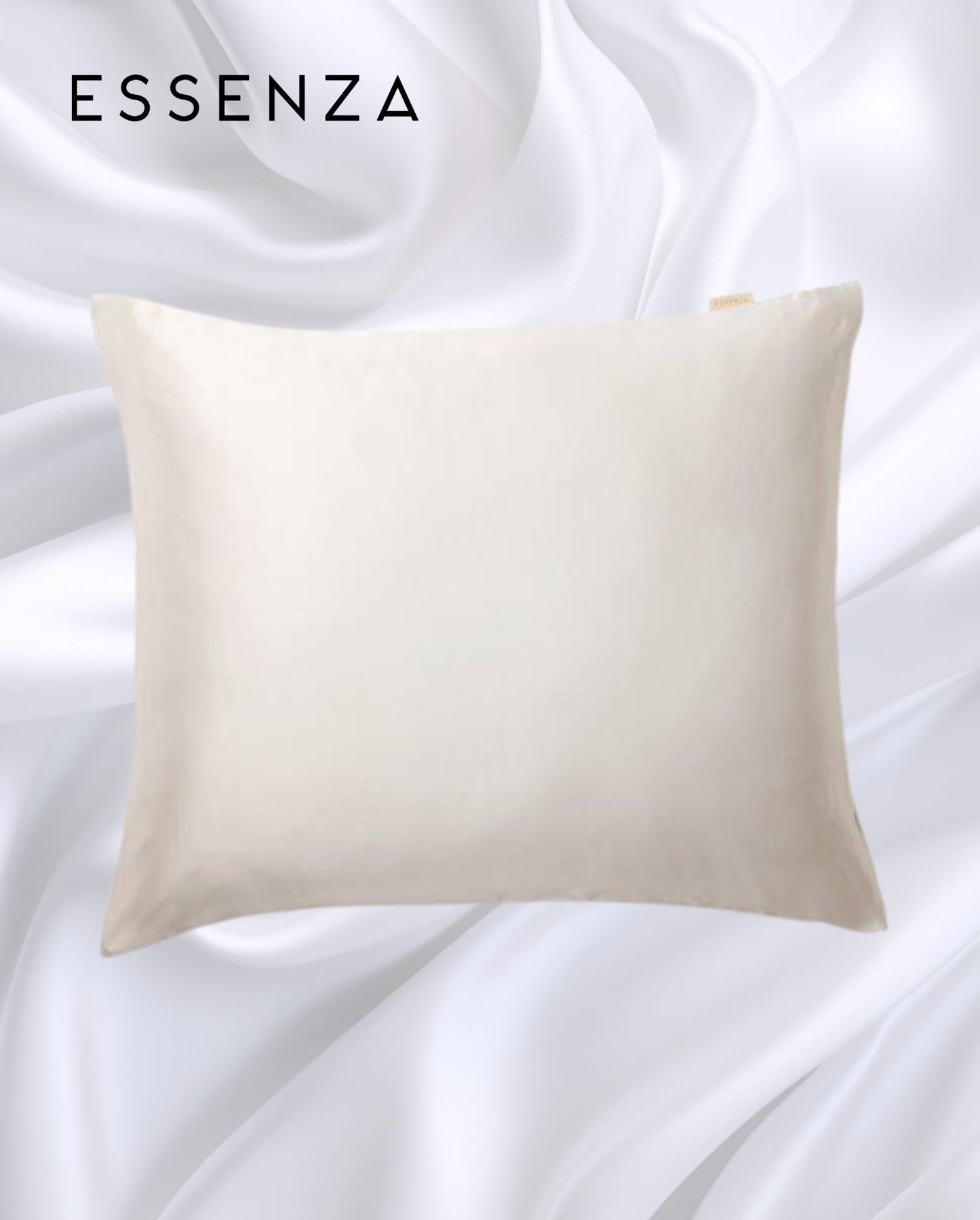 Seiden-Kissenbezug | ESSENZA | Alice | 80x80cm in Ivory oder Cloud Grey