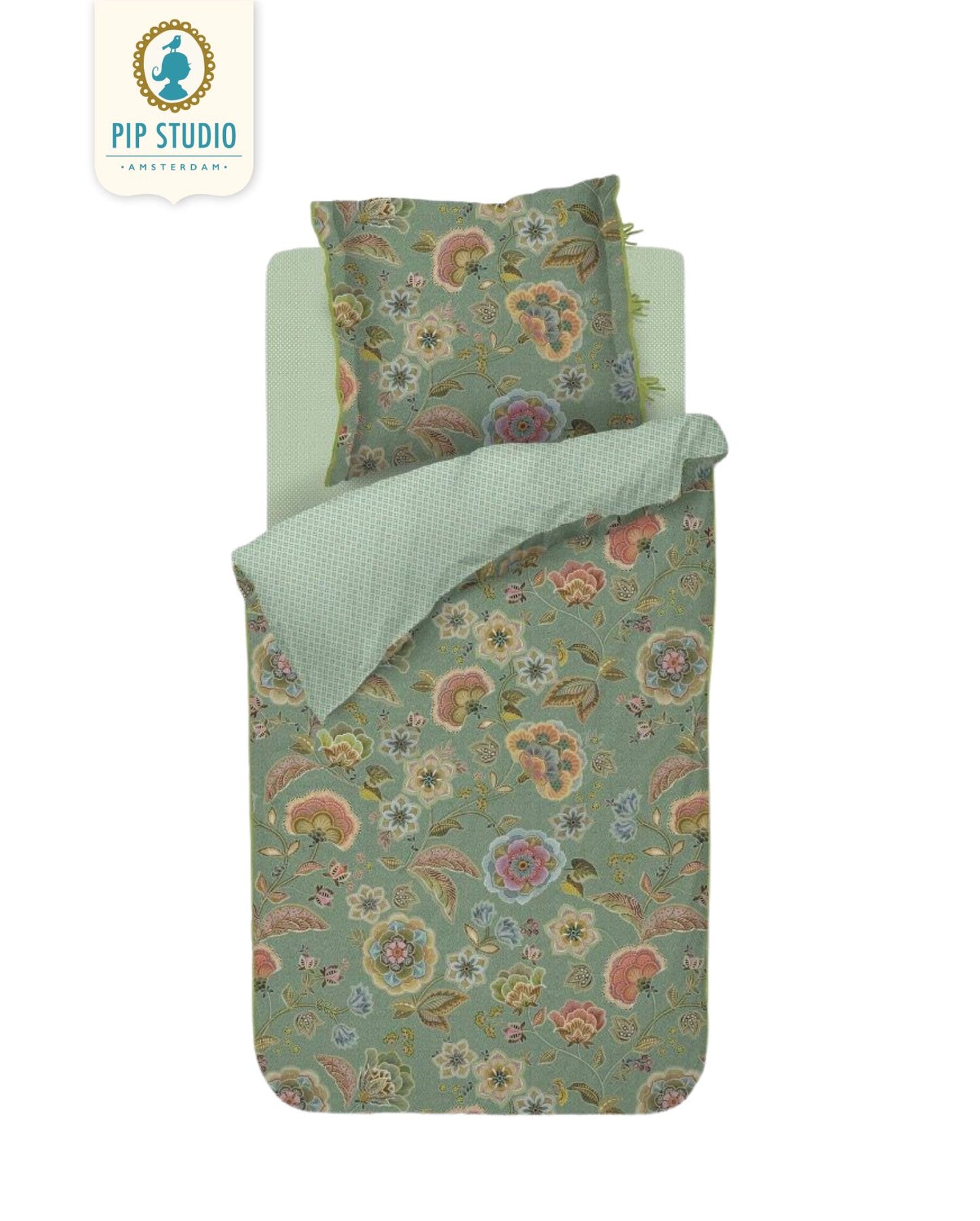 Percale bed linen PIP STUDIO Il Paradiso Light White