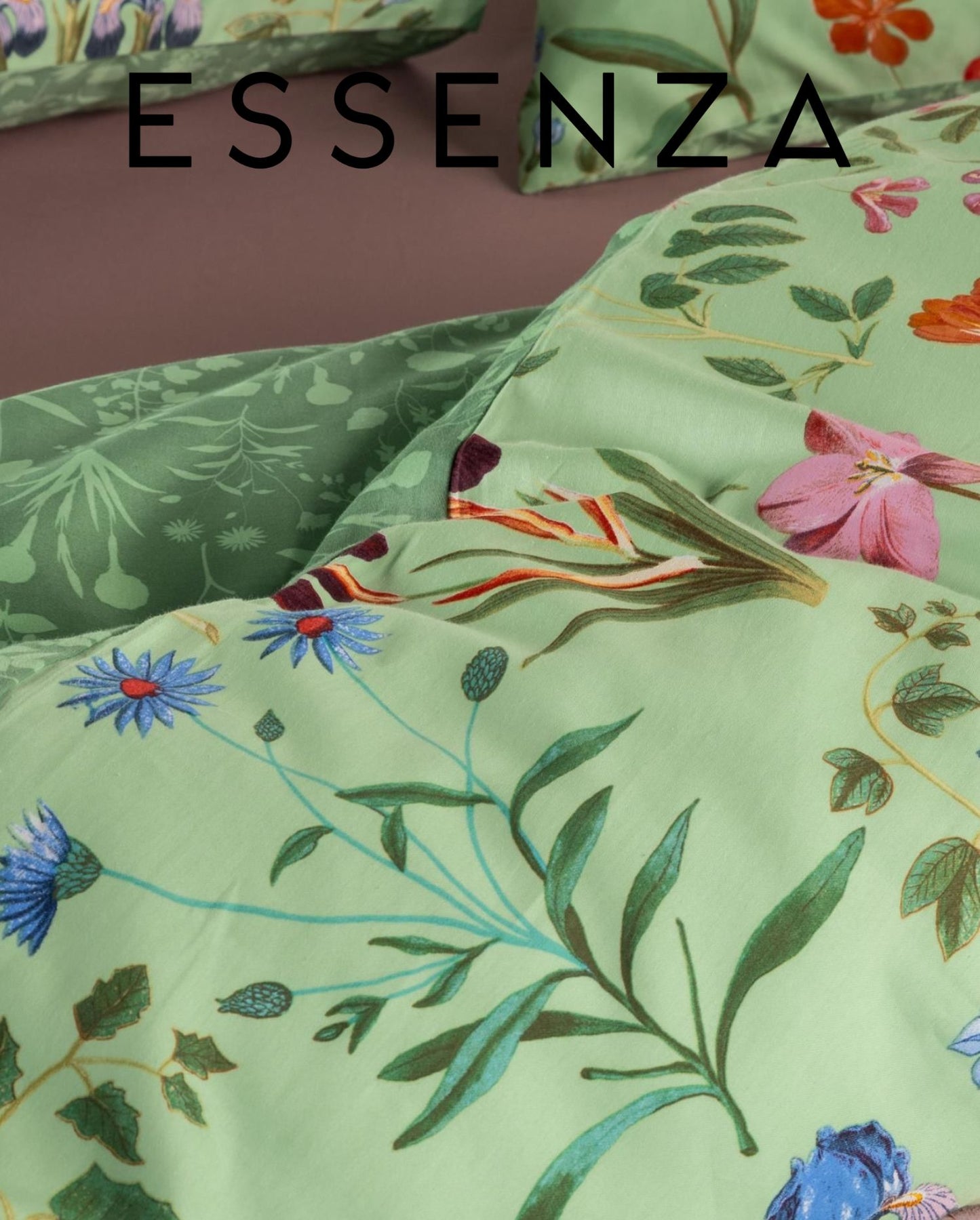 Satin Bettwäsche | ESSENZA | 100% Bio-Baumwolle | Marigold | Quiet Green