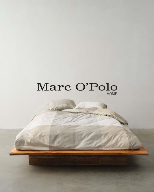 Bio-Baumwoll-Perkal Bettwäsche | MARC O`POLO | Erliv | Grau/Beige