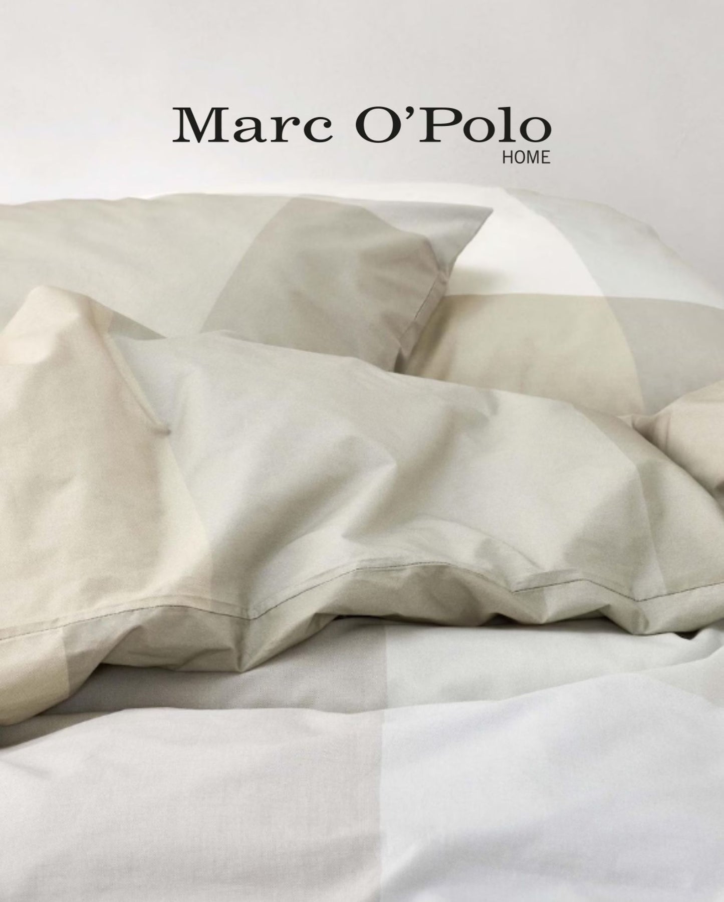 Bio-Baumwoll-Perkal Bettwäsche | MARC O`POLO | Erliv | Grau/Beige