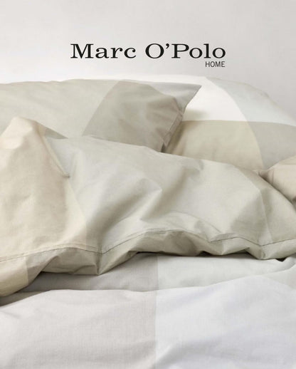 Bio-Baumwoll-Perkal Bettwäsche | MARC O`POLO | Erliv | Grau/Beige