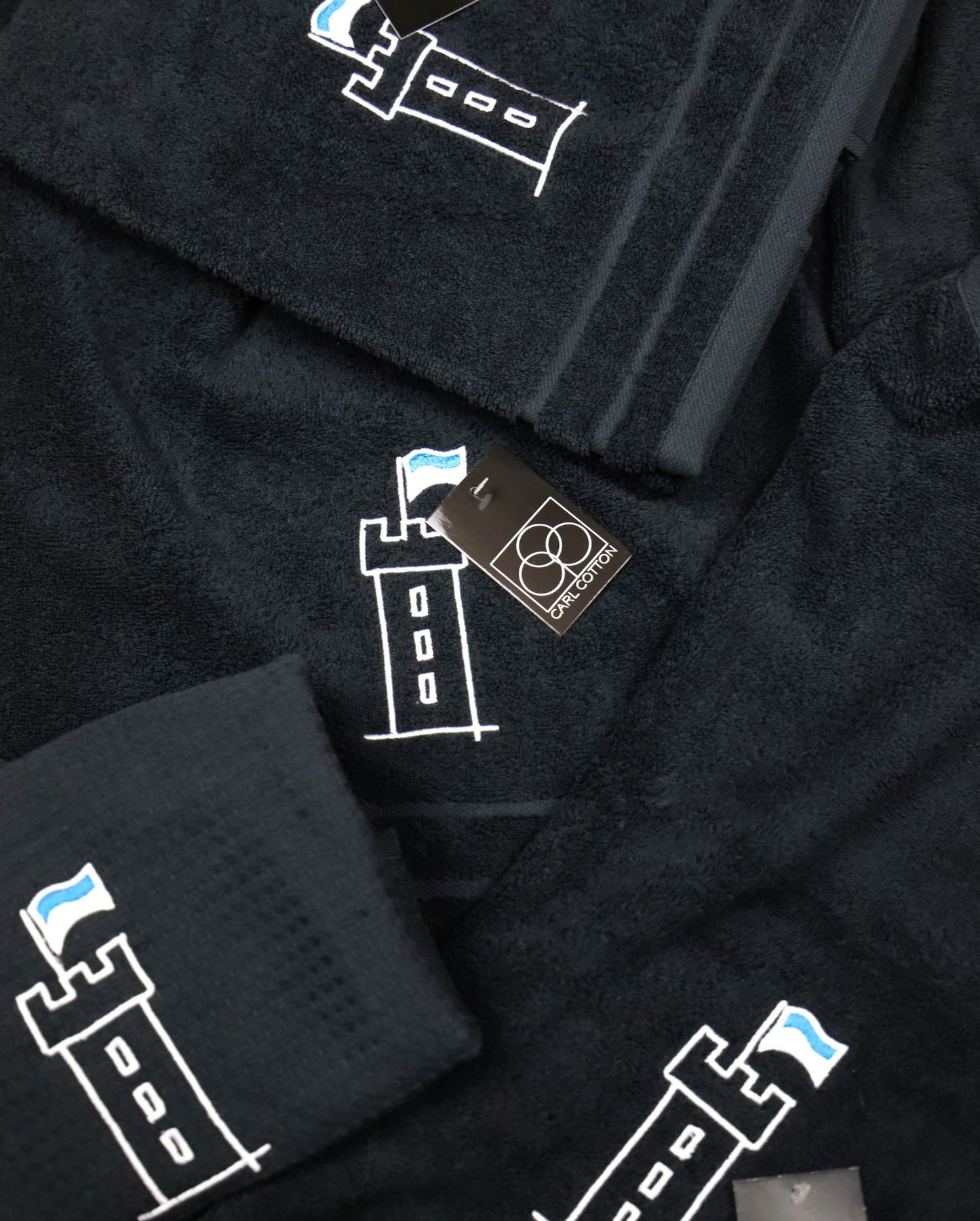 Handtuch | CARL COTTON | Mehlsack | Schwarz | verschiedene Größen