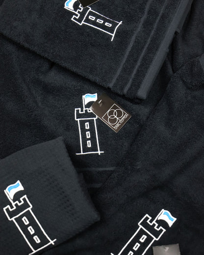 Handtuch | CARL COTTON | Mehlsack | Schwarz | verschiedene Größen