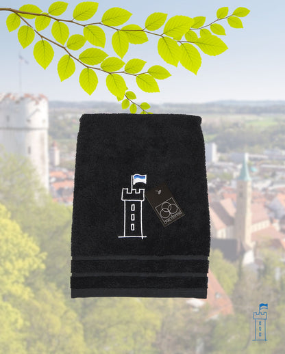 Handtuch | CARL COTTON | Mehlsack | Schwarz | verschiedene Größen