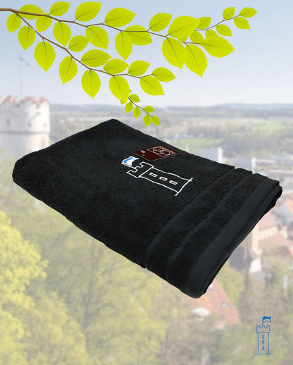 Handtuch | CARL COTTON | Mehlsack | Schwarz | verschiedene Größen