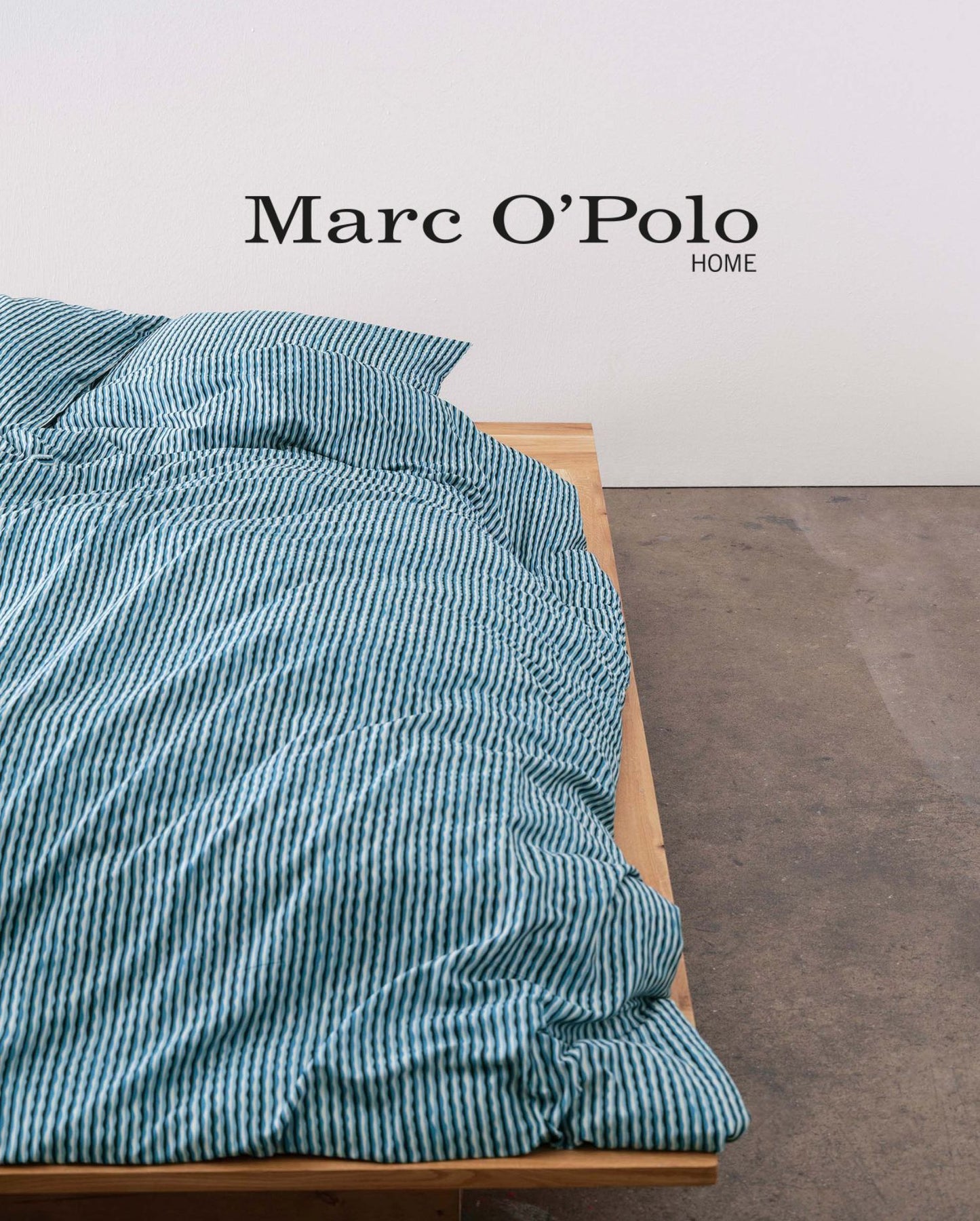 Bio-Baumwollsatin Bettwäsche | MARC O`POLO | Janne Stormy Blue