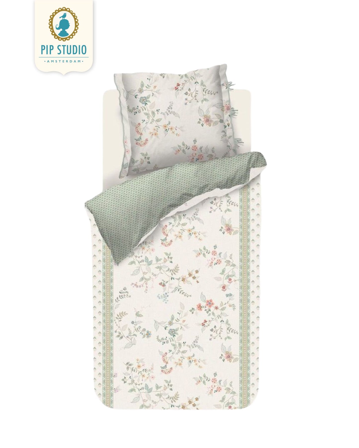 Percale bed linen PIP STUDIO Il Paradiso Light White