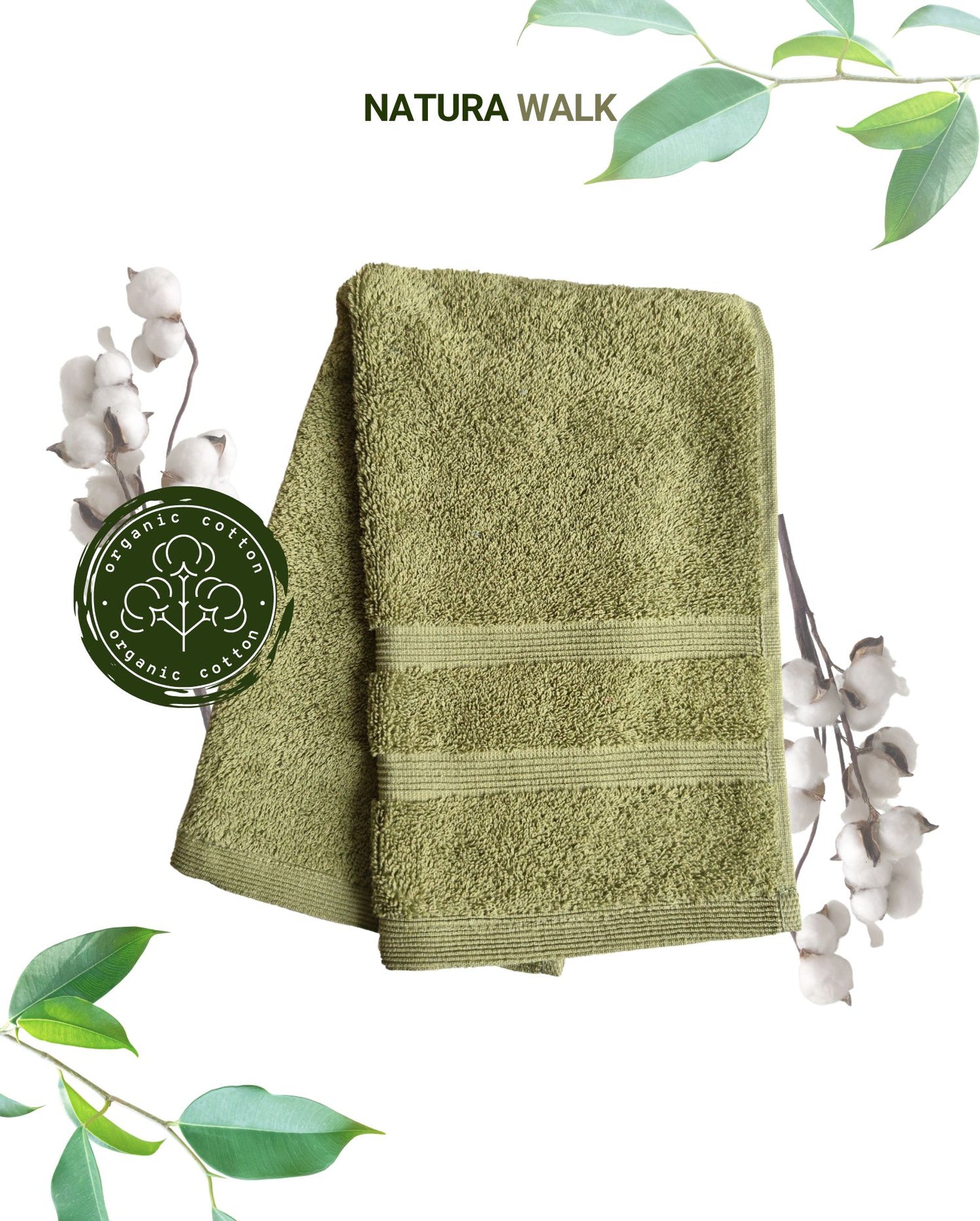 Handtuch NATURAWALK Milano Deluxe 600g/m², 100% Bio-Baumwolle - Reseda