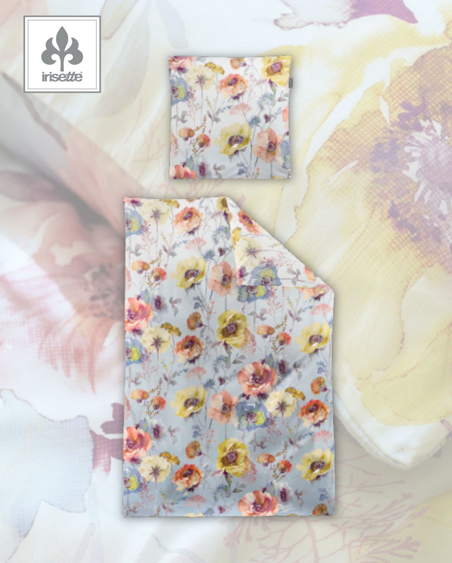 TENCEL™ Lyocell Bettwäsche | Irisette | Mohnblumen | Lotus 8538 Sky 20