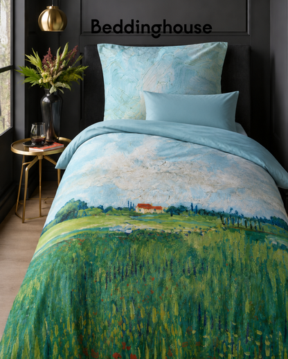 Mako-Satin Bettwäsche | beddinghouse | Field with Poppies | van Gogh Collection