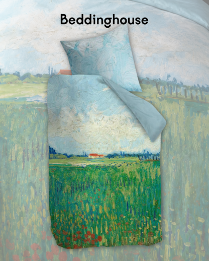 Mako-Satin Bettwäsche | beddinghouse | Field with Poppies | van Gogh Collection