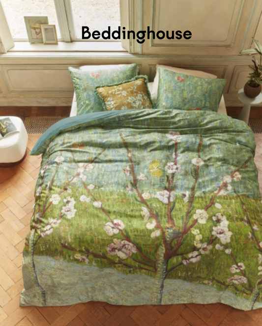Mako-Satin Bettwäsche | beddinghouse | Peach Tree in Blossom | van Gogh Collection