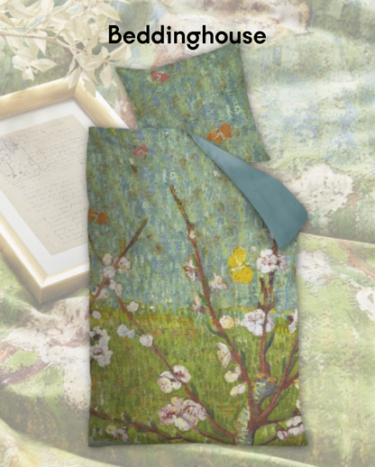 Mako-Satin Bettwäsche | beddinghouse | Peach Tree in Blossom | van Gogh Collection