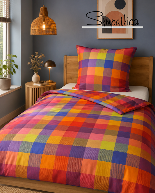 Satin Bettwäsche | Sympathica |Ozzero| Karo | Rot  5186 - 22
