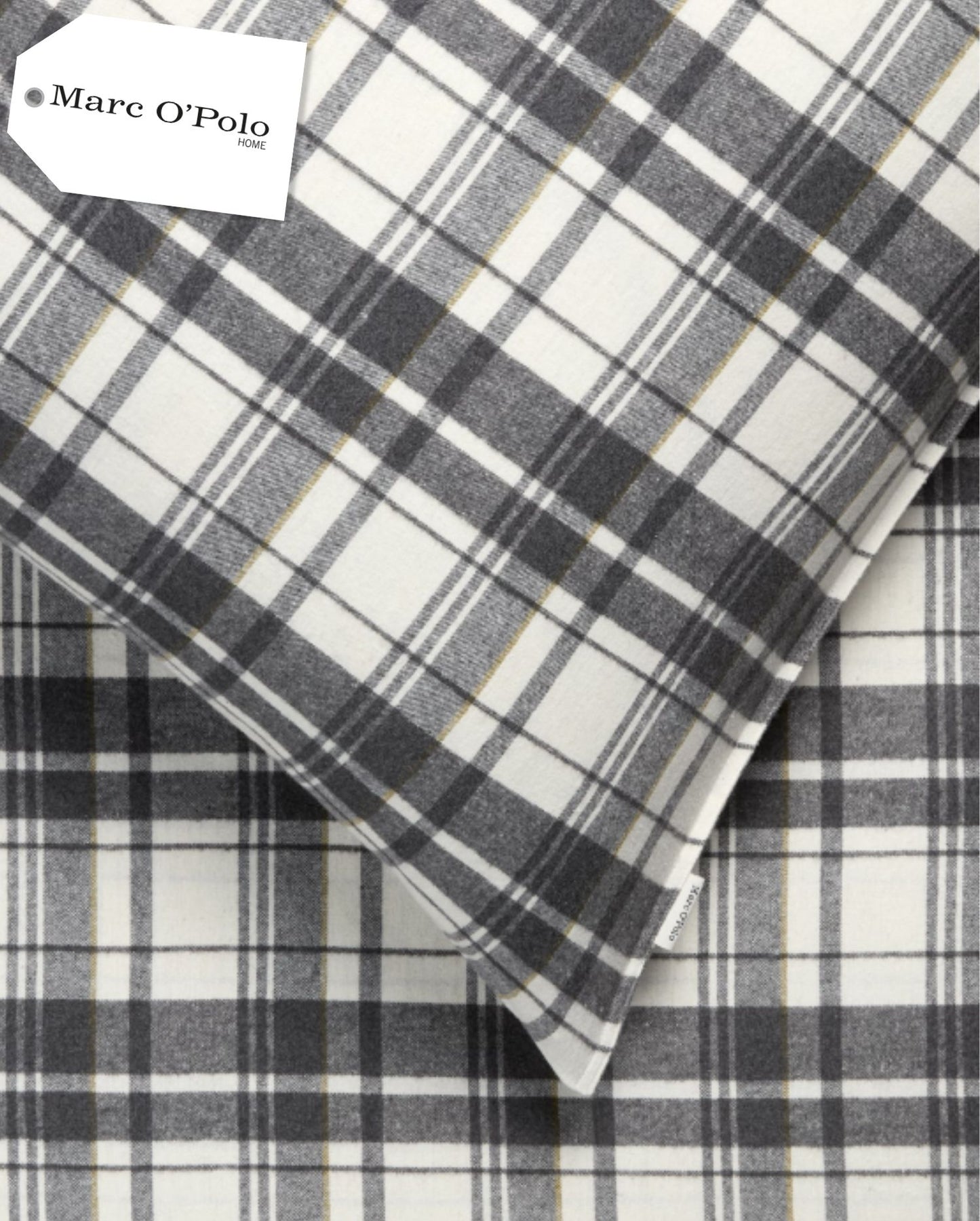 Flanell Bettwäsche | MARC O`POLO | Karo | Anthrazit
