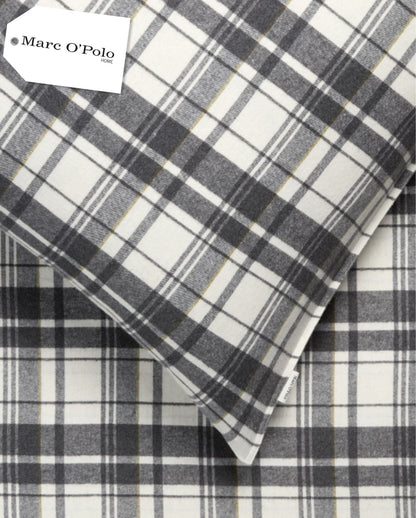 Flanell Bettwäsche | MARC O`POLO | Karo | Anthrazit