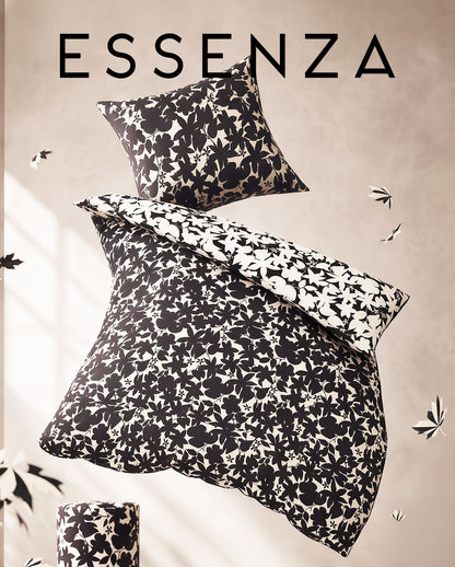 Percale bed linen ESSENZA Fela Sloe Blue 