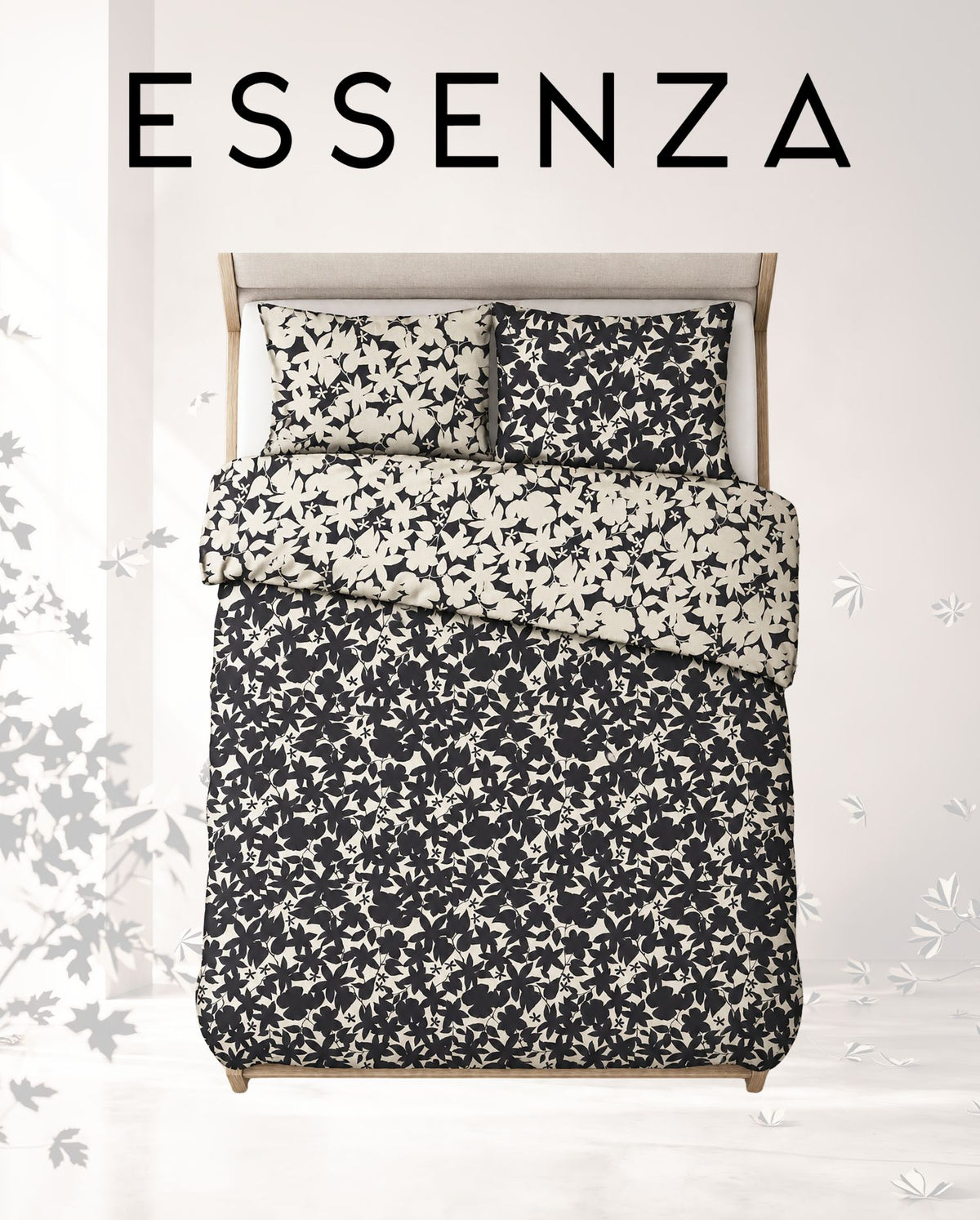 Percale bed linen ESSENZA Fela Sloe Blue 