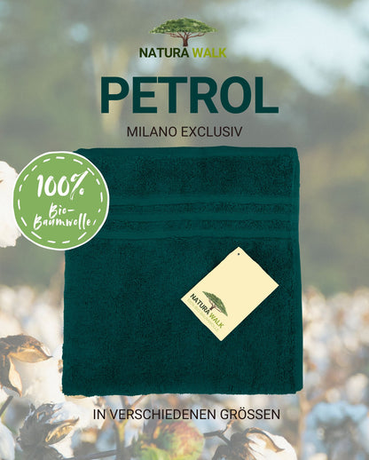 Handtuch | NATURAWALK | Milano Exclusiv | Petrol | Bio-Baumwolle