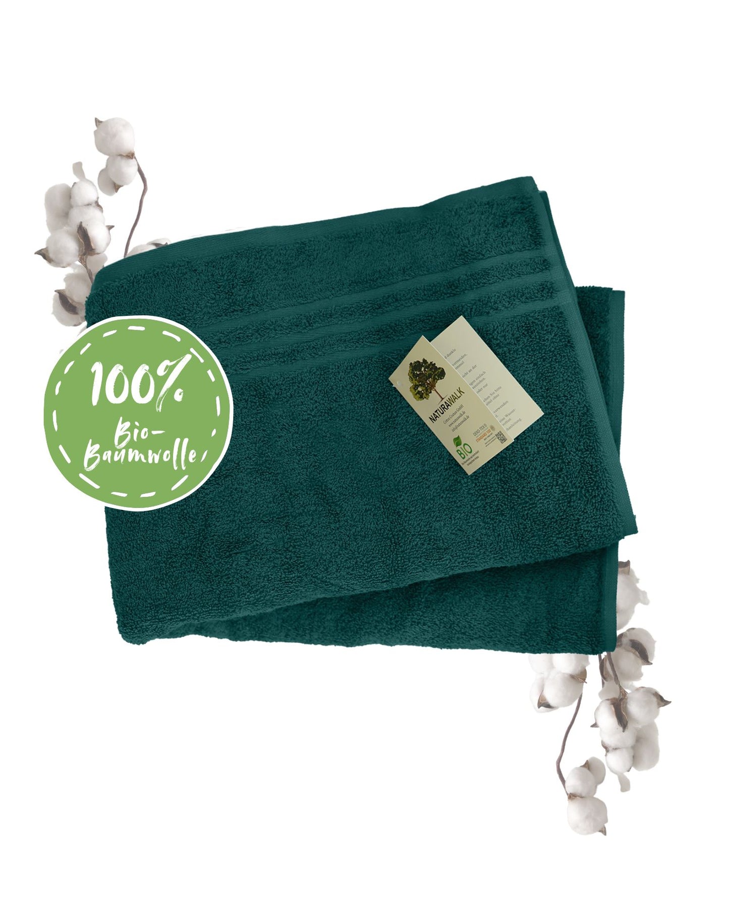 Handtuch | NATURAWALK | Milano Exclusiv | Petrol | Bio-Baumwolle