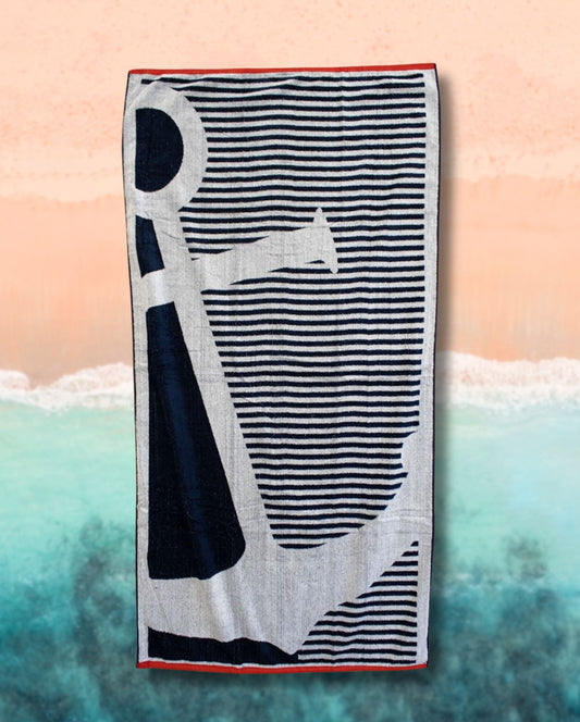 Beach towel Ankerlichten, 90x165, 100% cotton