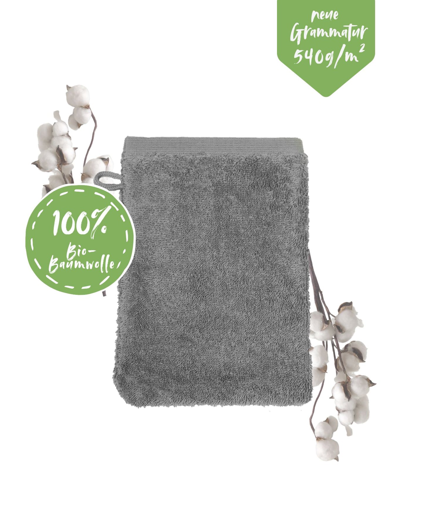 Handtuch | NATURAWALK | Milano Exclusiv | Silber | Bio-Baumwolle