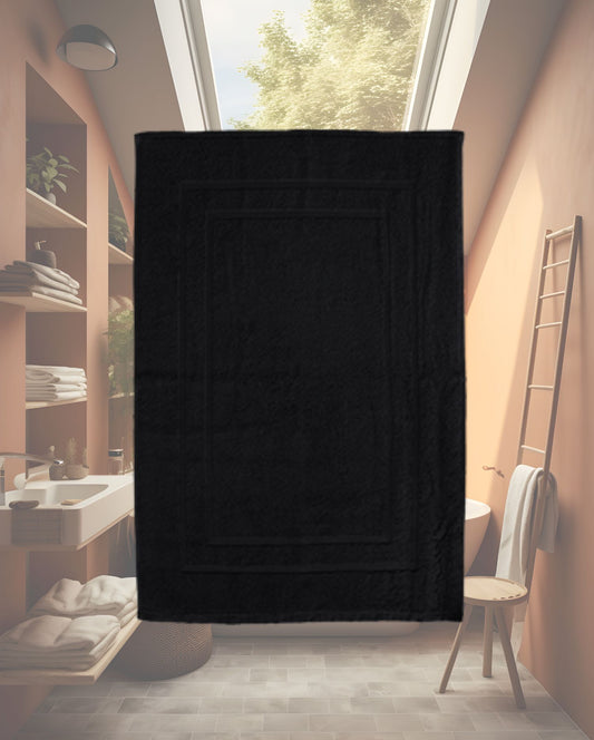 Badematte | CARL COTTON | Trend Schwarz | 50x70cm