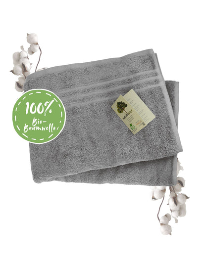 Handtuch | NATURAWALK | Milano Exclusiv | Silber | Bio-Baumwolle