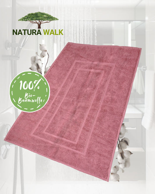 Badematte | NATURAWALK | Antikrosa | 50x80cm | Bio-Baumwolle