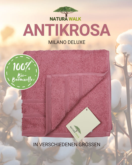 Handtuch | NATURAWALK | Milano Deluxe | Antikrosa | Bio-Baumwolle