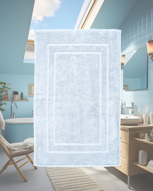 Badematte | CARL COTTON | Trend Eisblau | 50x70cm