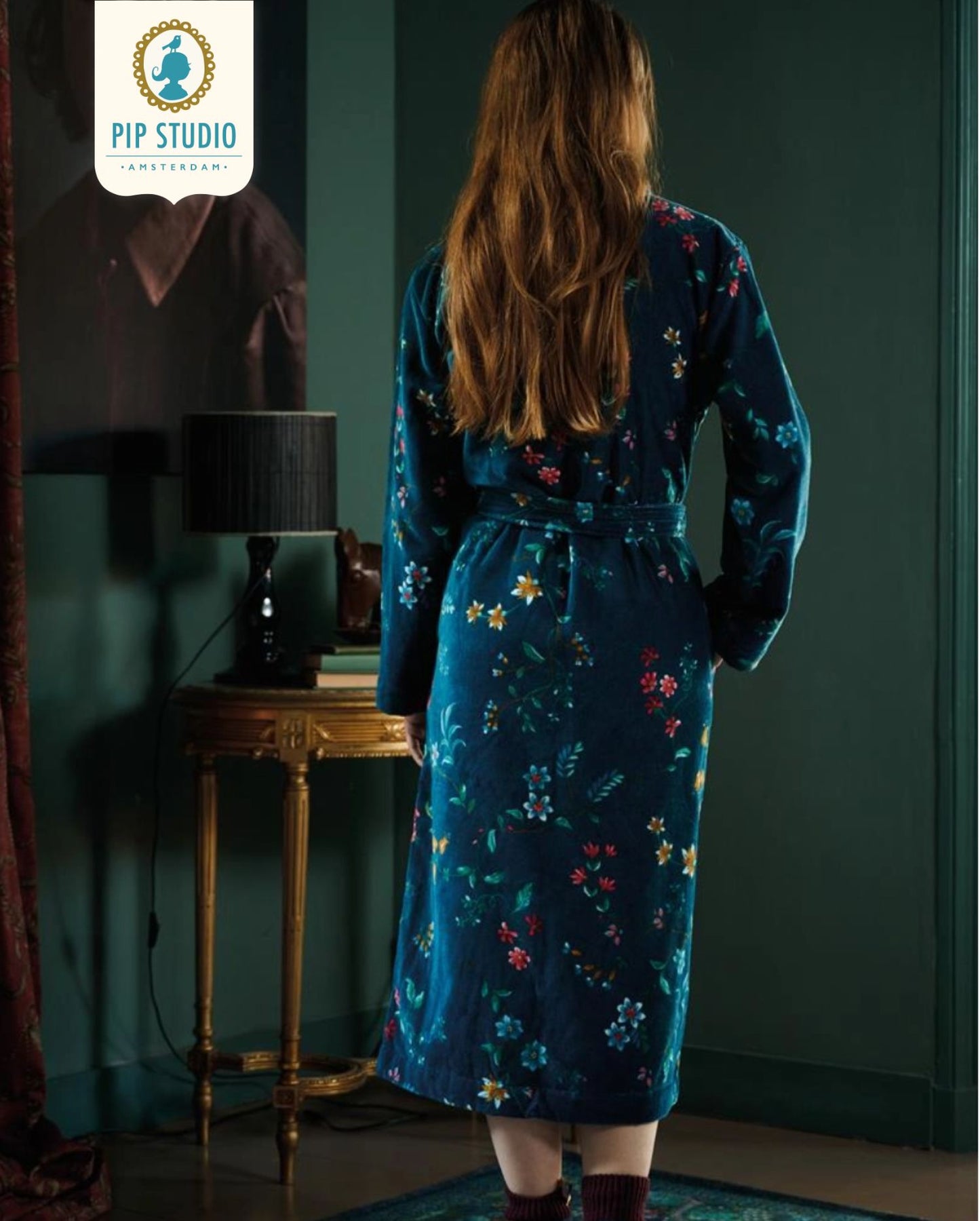 Bathrobe PIP STUDIO Les Fleurs Yellow
