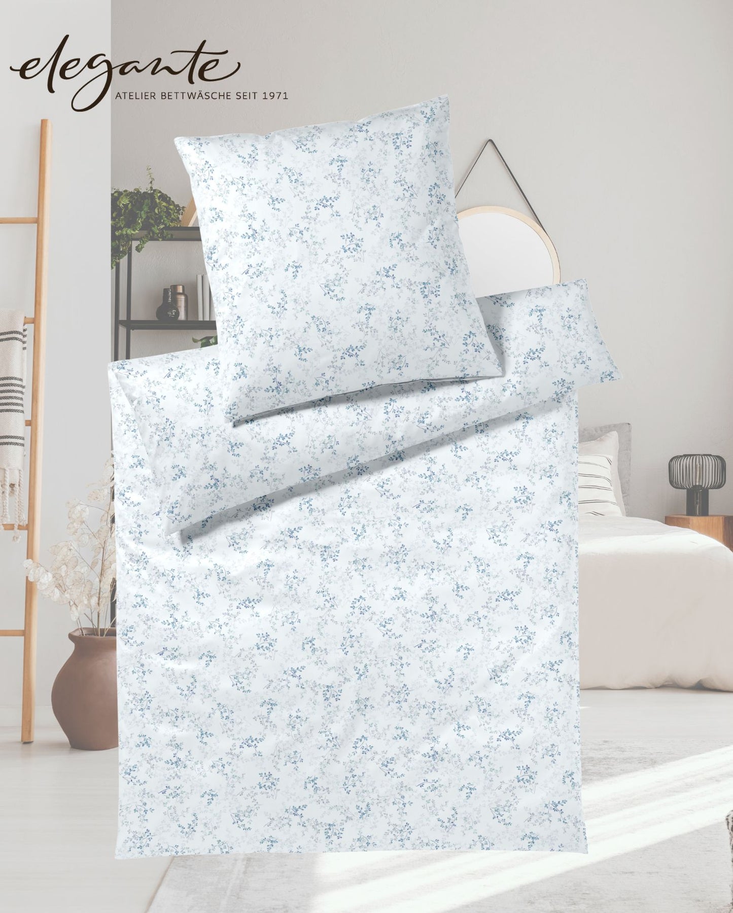 Interlock-Jersey Bettwäsche | elegante | Piano | Blau 3598 | 2