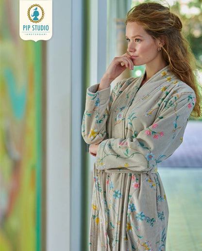 Bathrobe PIP STUDIO Les Fleurs Yellow