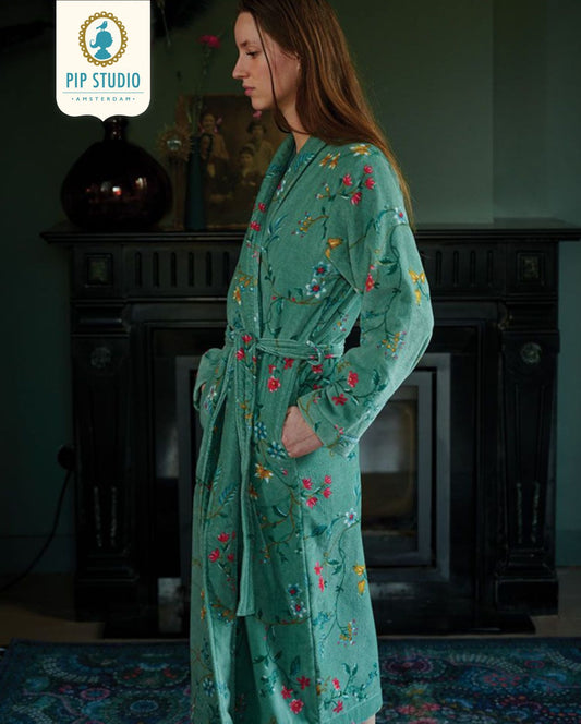Bademantel | PIP STUDIO | Les Fleurs |Green