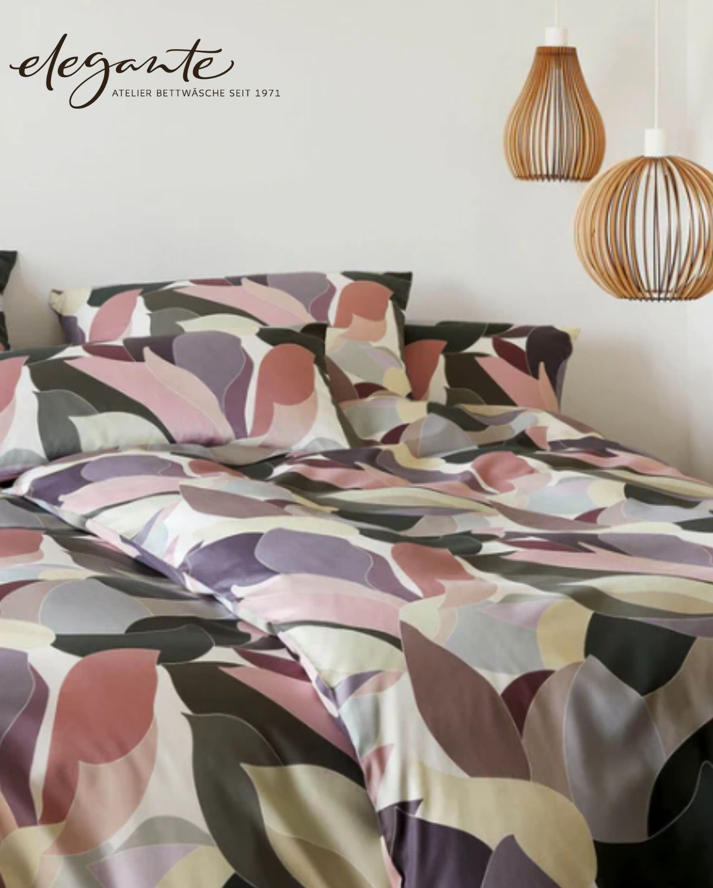 Mako-Satin Bettwäsche | elegante | Night Garden | Puder 24512 |1