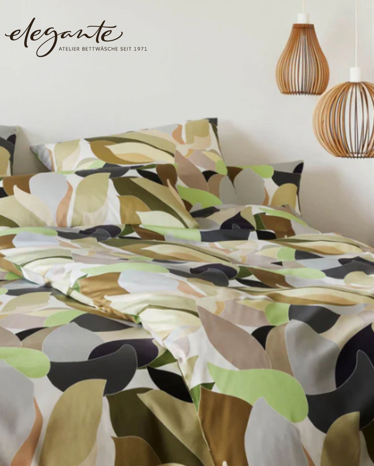 Mako-Satin Bettwäsche | elegante | Night Garden | Hellgrün 24512 | 4