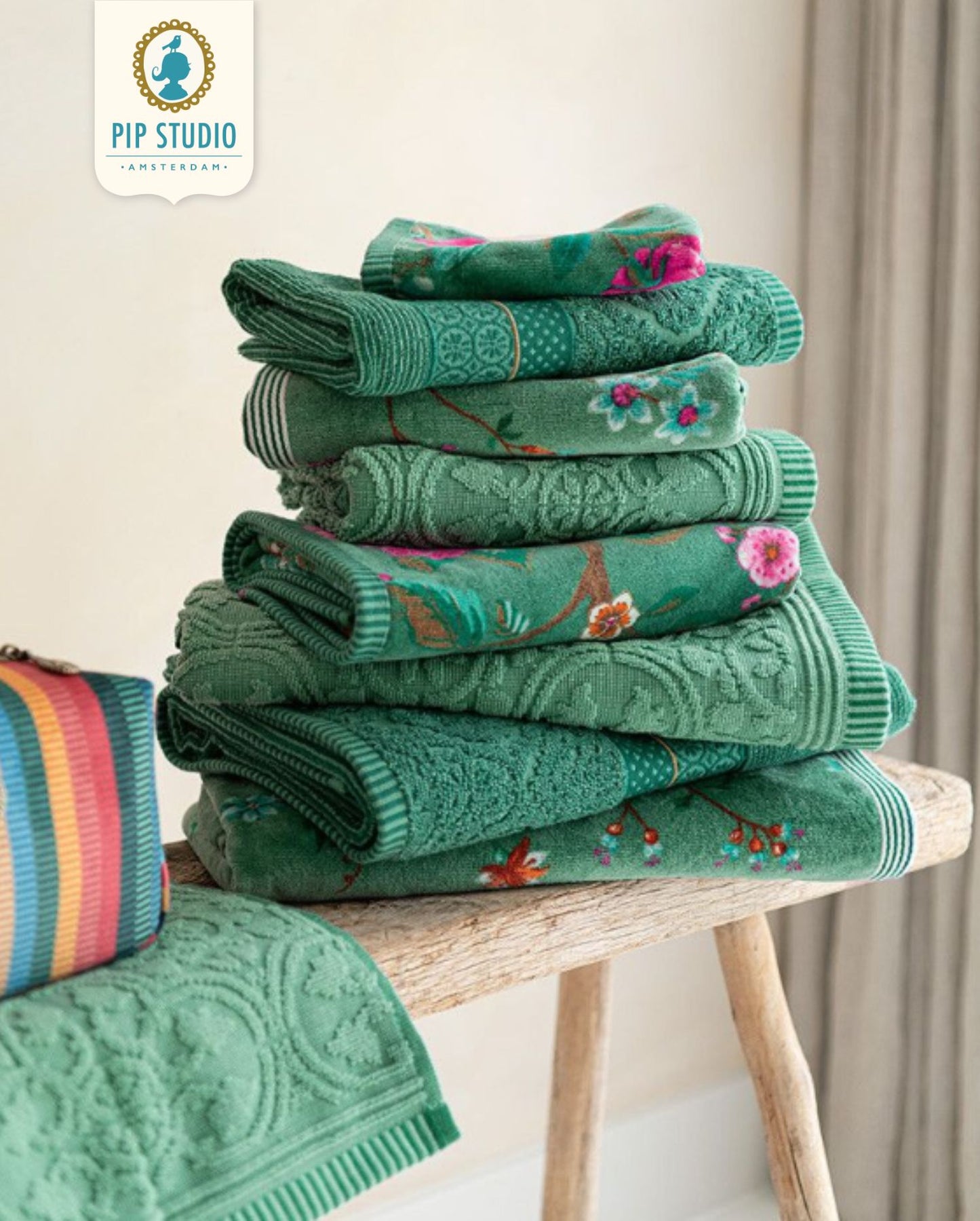 Towel PIP STUDIO Les Fleurs Yellow