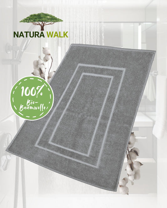 Bath mat NATURAWALK Silver 50x80cm 100% organic cotton