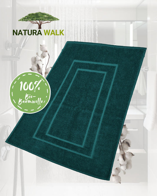 Bath mat NATURAWALK Petrol 50x80cm 100% organic cotton