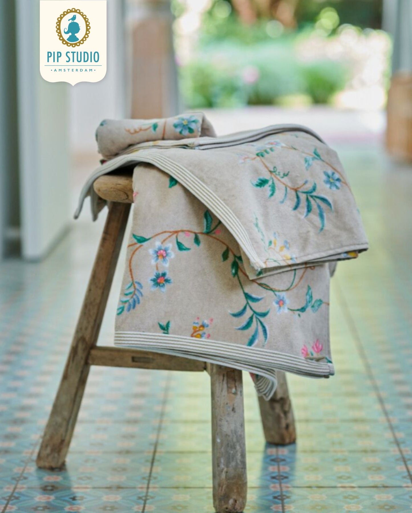 Towel PIP STUDIO Les Fleurs Yellow