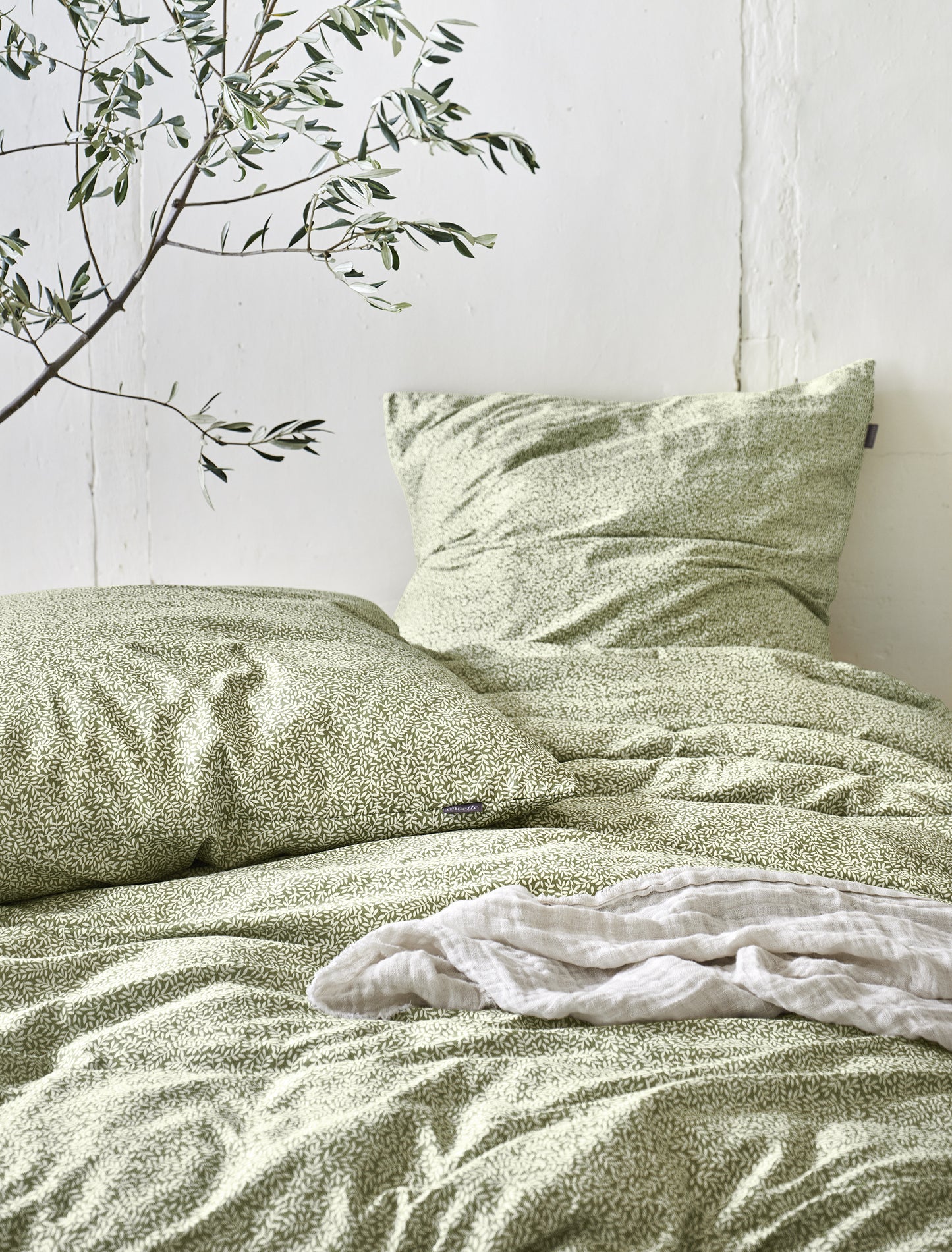 Soft Seersucker Bed Linen Irisette Easy Grey Stripe